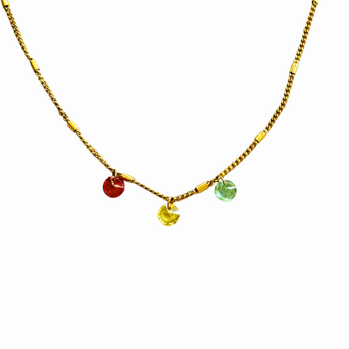 Helin necklace- kesku sor û zer