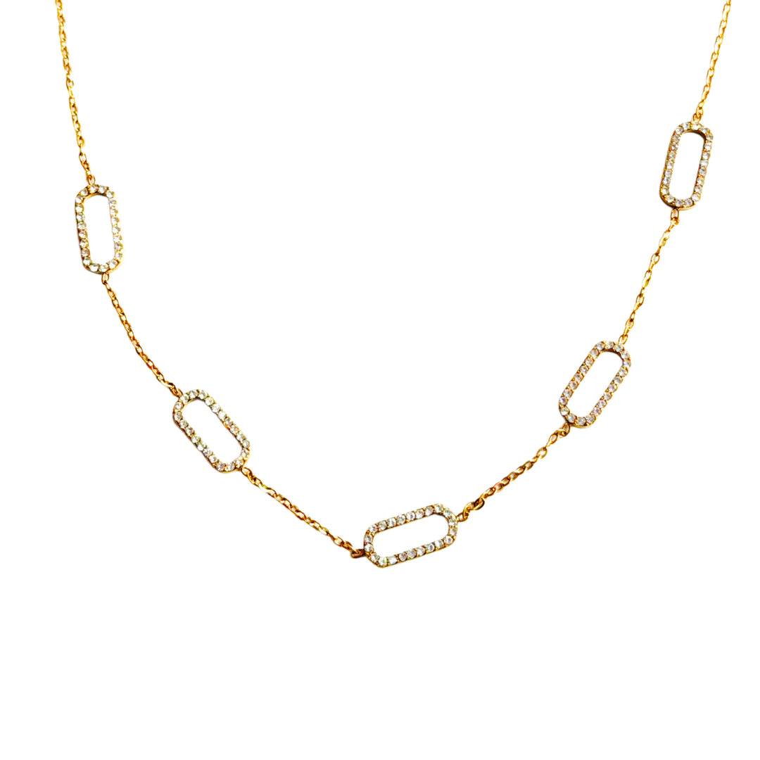 Square necklace - gold
