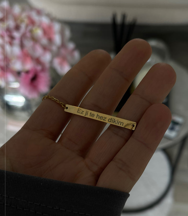 Bar engravable bracelet