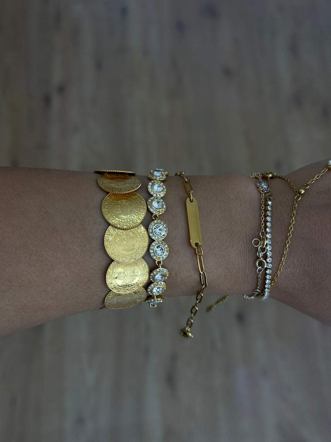 Paper clip bracelet - engravable silver