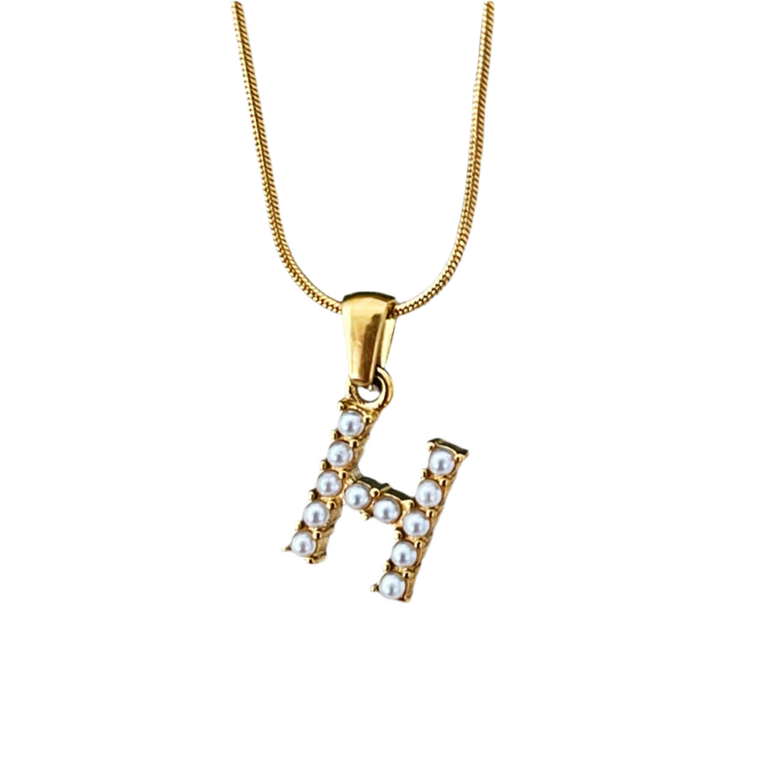 Pearl Initial necklace