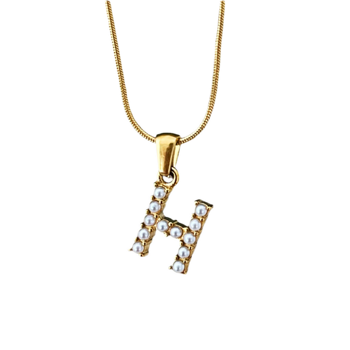 Pearl Initial necklace