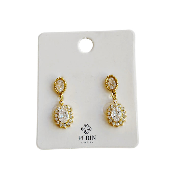 Oval Drop Earrings – gold