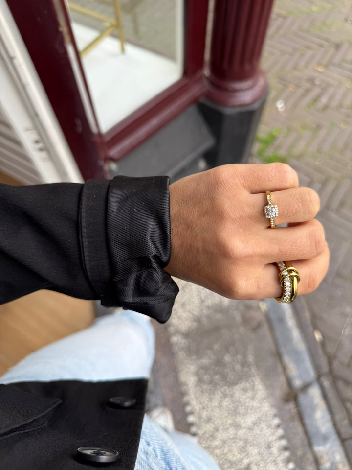 Malin square ring - gold