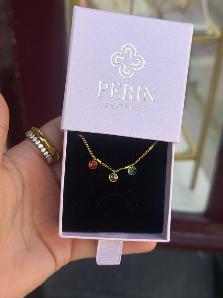 Helin necklace- kesku sor û zer