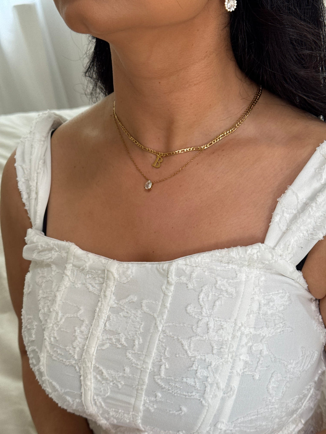 Letter necklace - gold