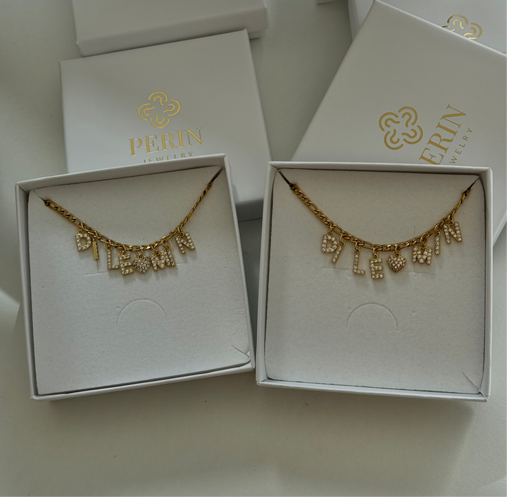 personalised letter necklace stainless steel waterproof names