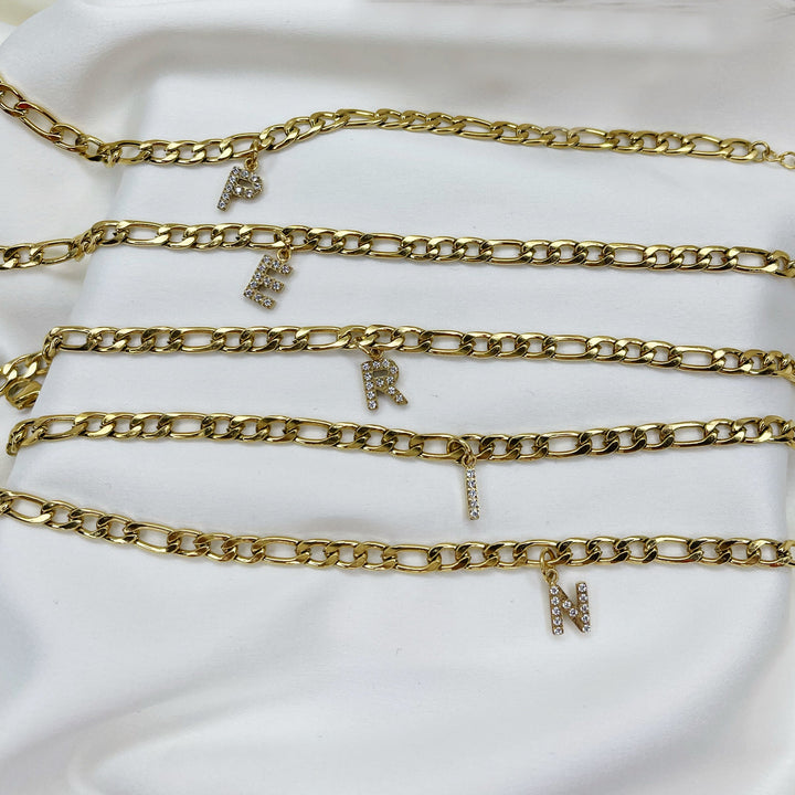 Ankle bracelet initial