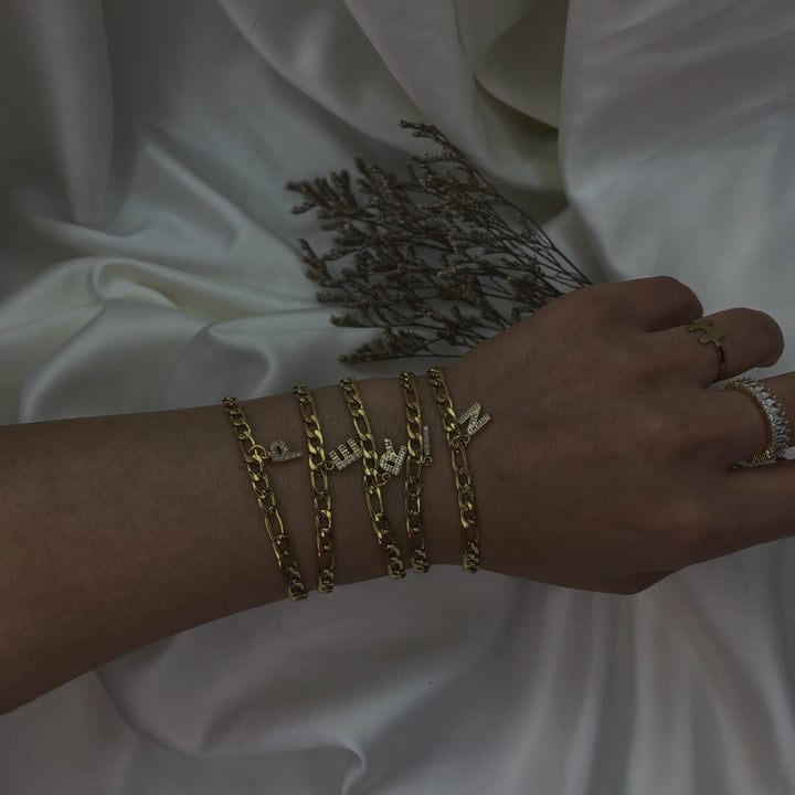 Ankle bracelet initial