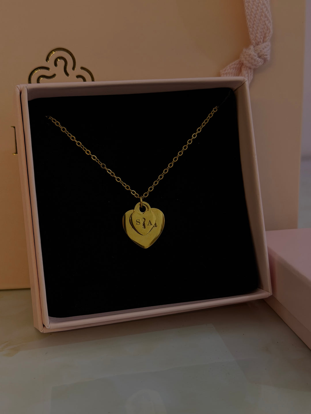 Aleyna necklace- engravable gold