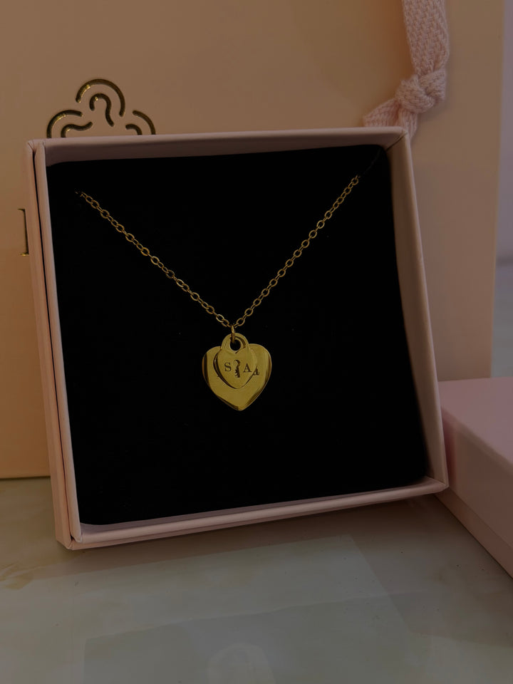 Aleyna necklace- engravable gold