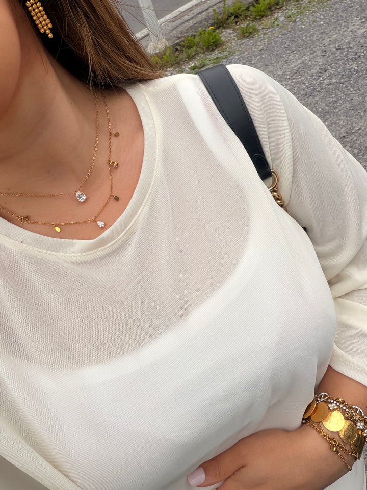 Pear multi Necklace - gold
