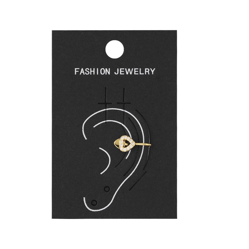 Heart ear cuff zircon