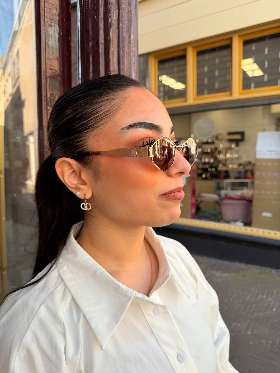 Sunglasses selin retangle brown