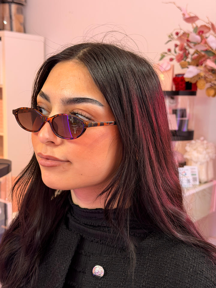 Sunglasses oval - tiger