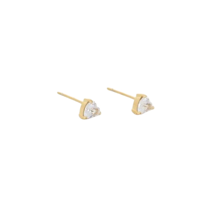 Heart studs earrings - gold
