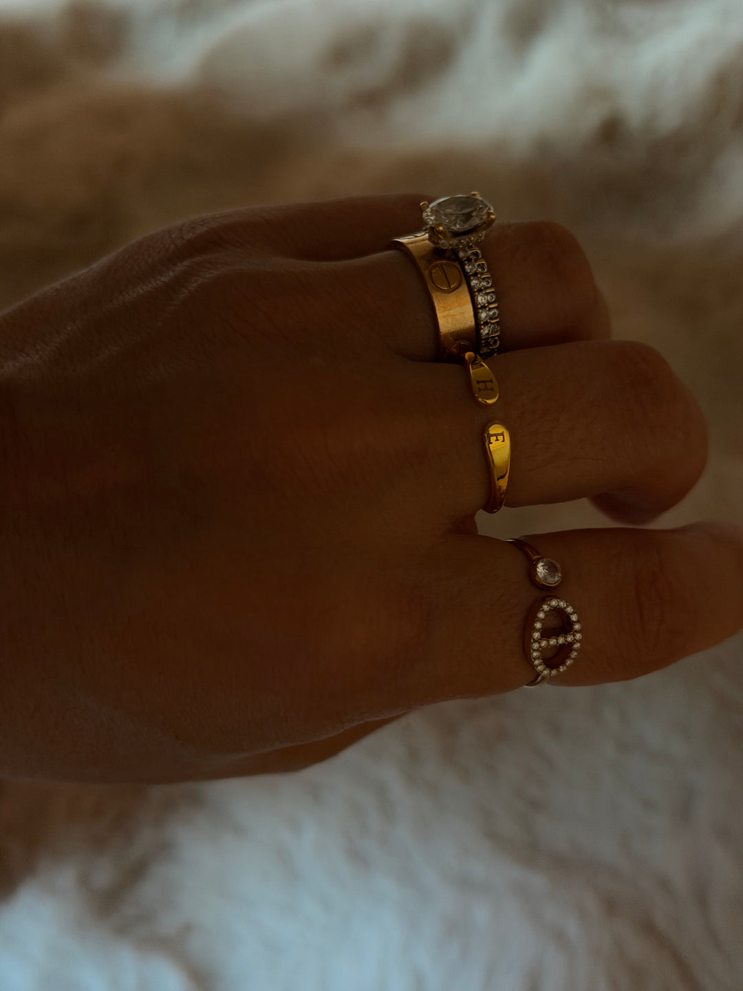 Promise Initial open ring