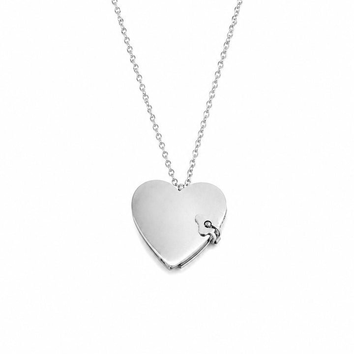 Heart book locket necklace engravable