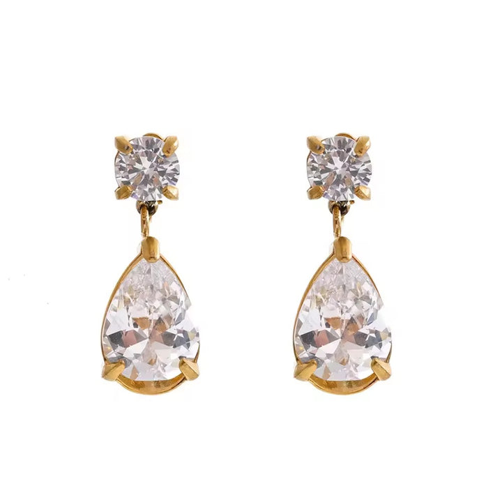Pear Drop Earrings - gold