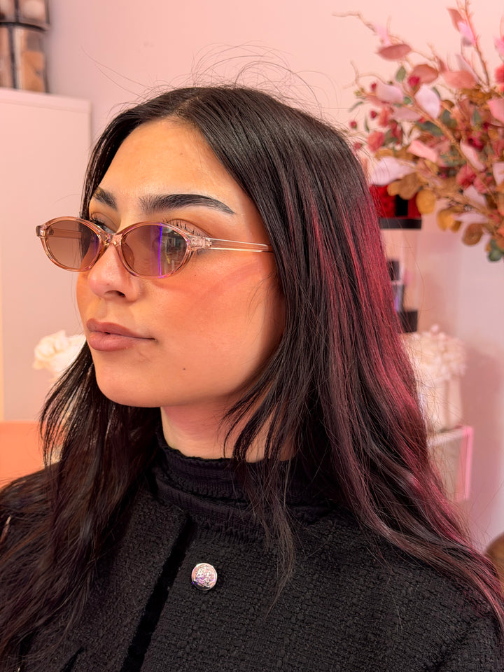 Sunglasses oval - nude