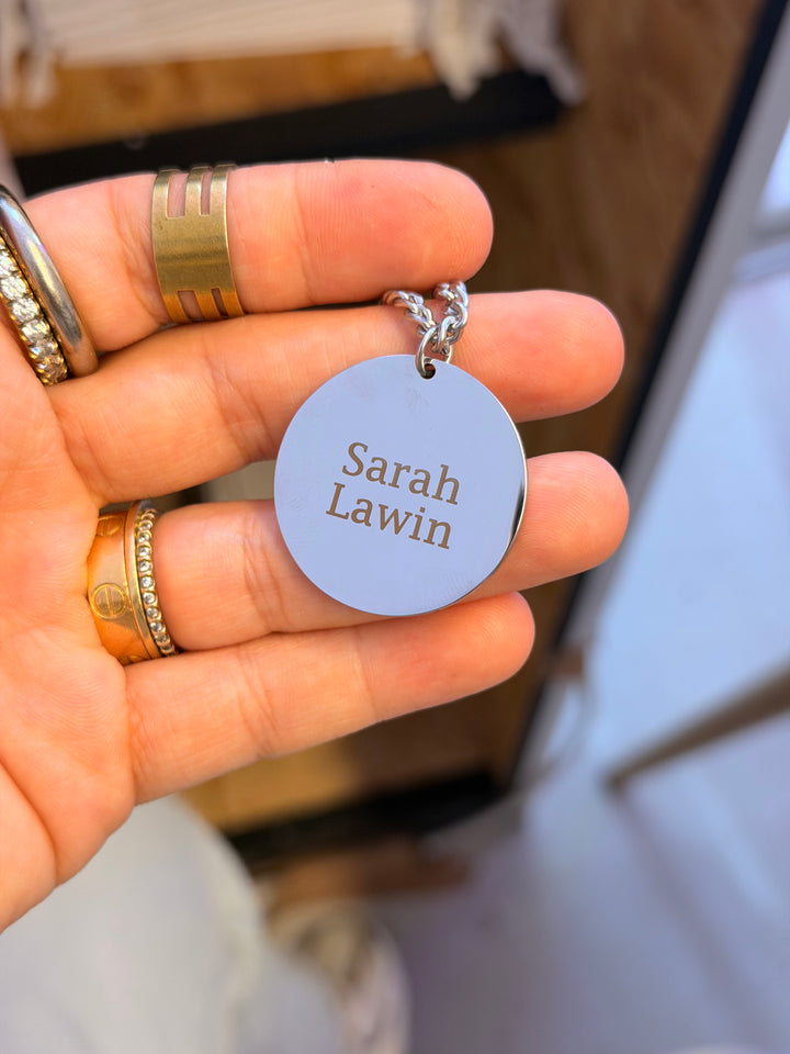 Car hanger chain - engravable
