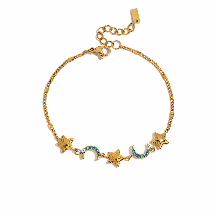 Moon bracelet blue
