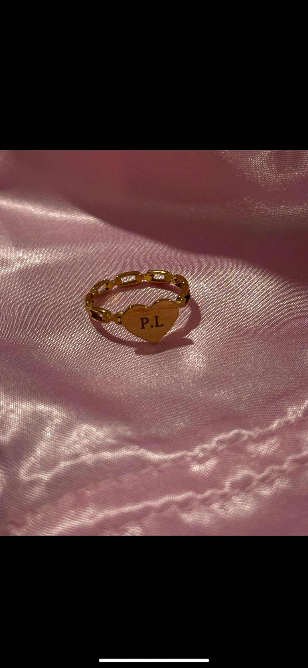 Heart engravable ring