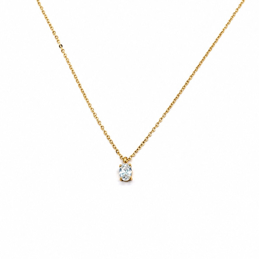 Thin oval shaped necklace