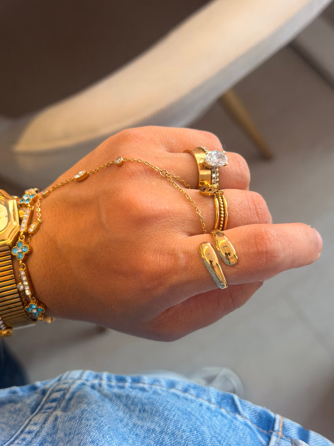 Statement ring gold