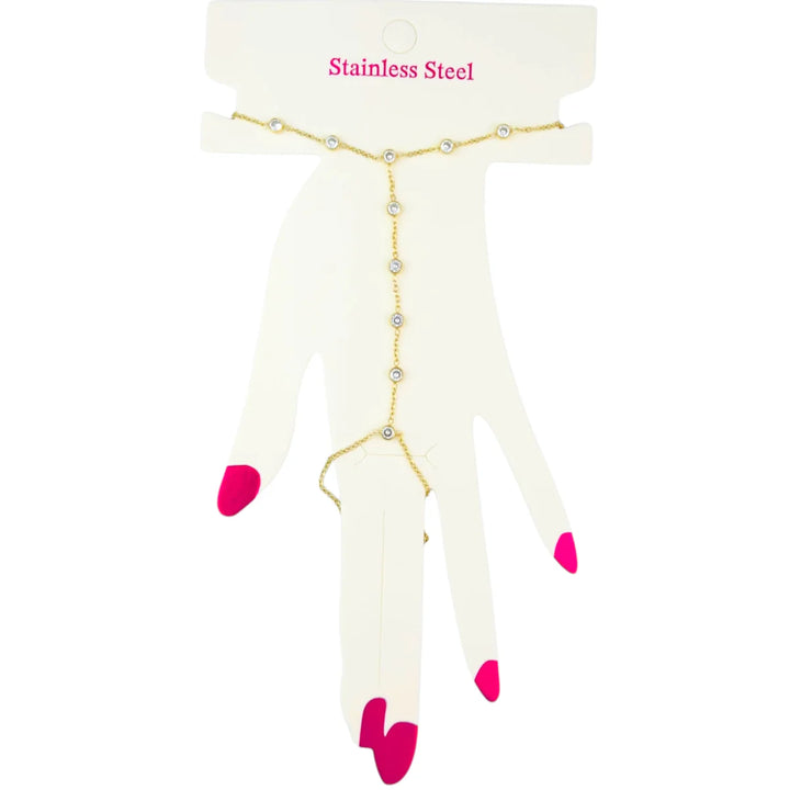 Nisa hand chain - gold