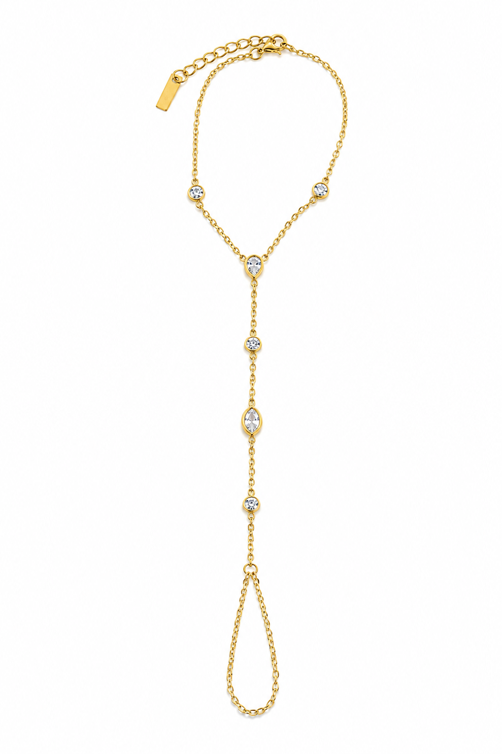 Oval shaped Handchain gold