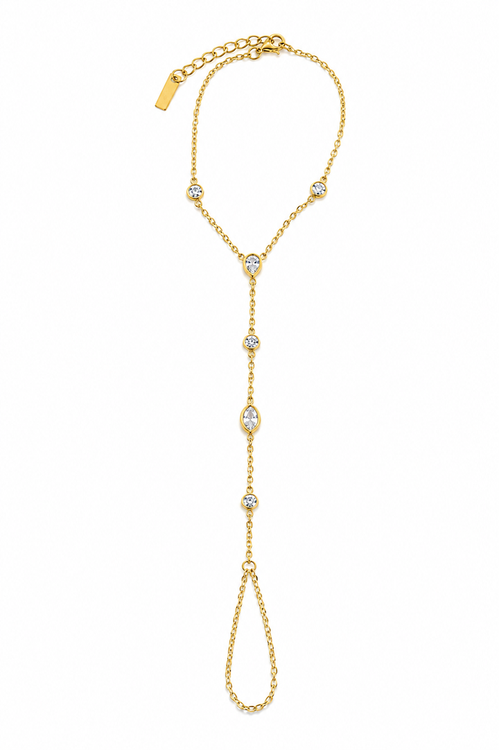 Oval shaped Handchain gold