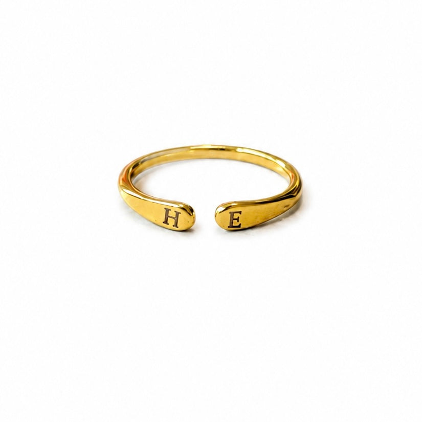Promise Initial open ring