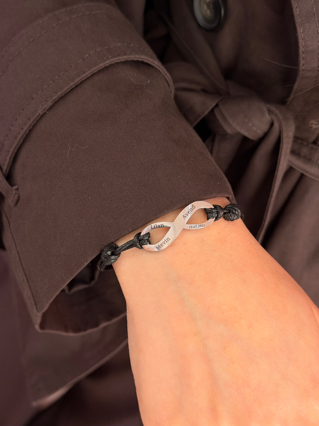 Infinity bracelet silver - engravable