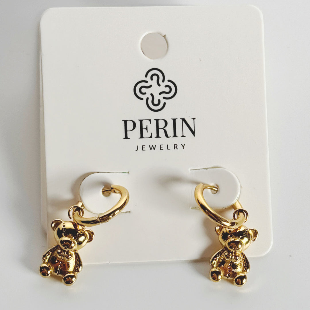 Kids hoops bear earrings