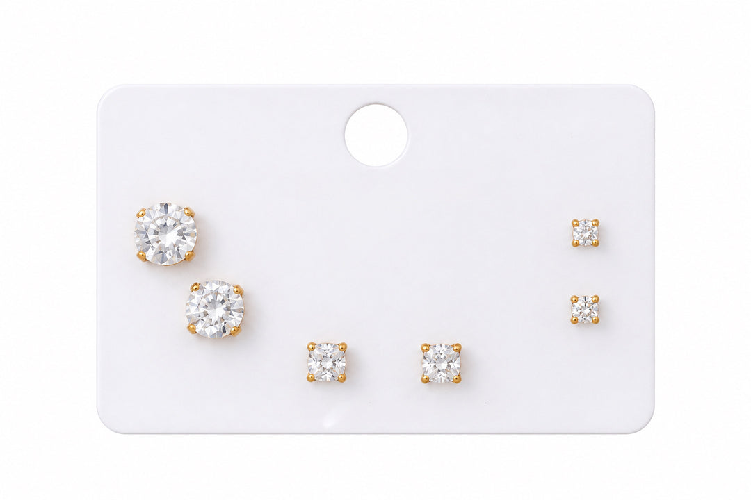 Diamonds set earrings gold