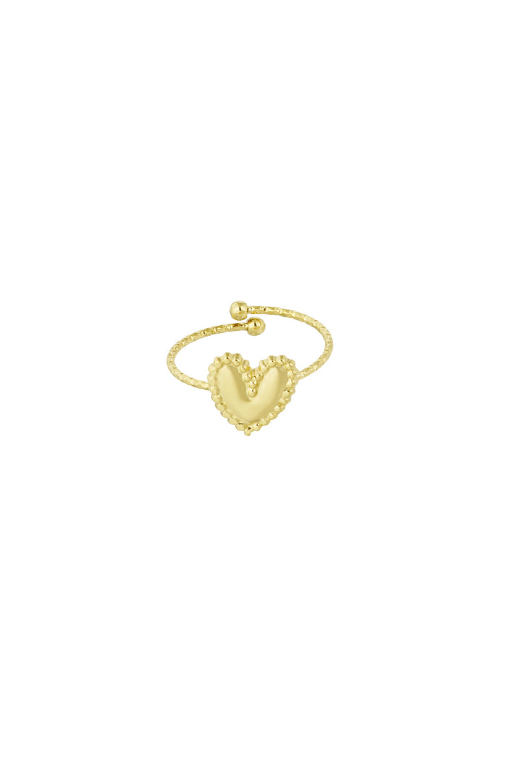 Dua ring heart engravable