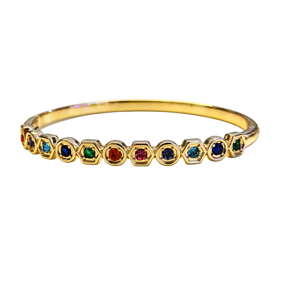Ella Colorful bangle - gold