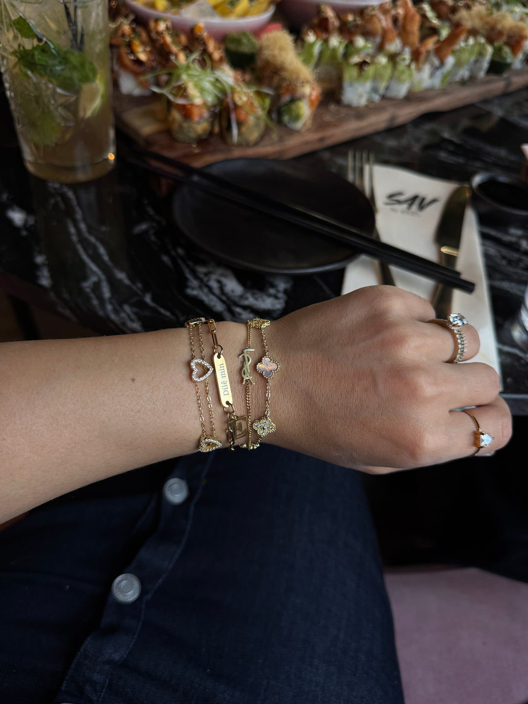Paper clip bracelet - engravable gold