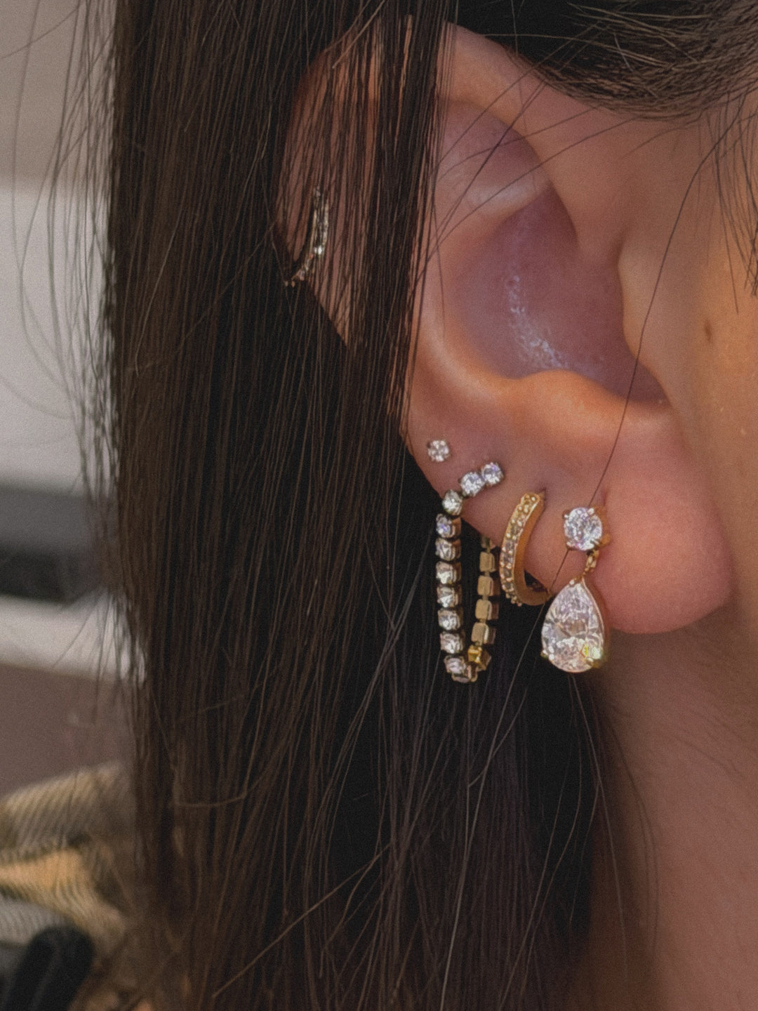 Pear Drop Earrings - gold