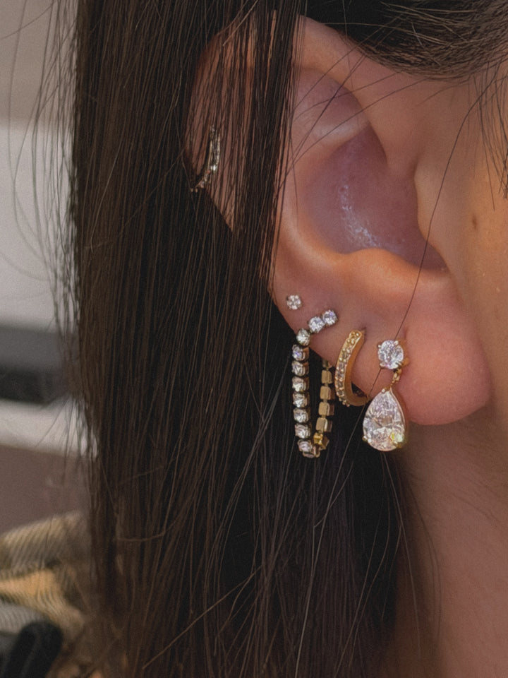 Pear Drop Earrings - gold