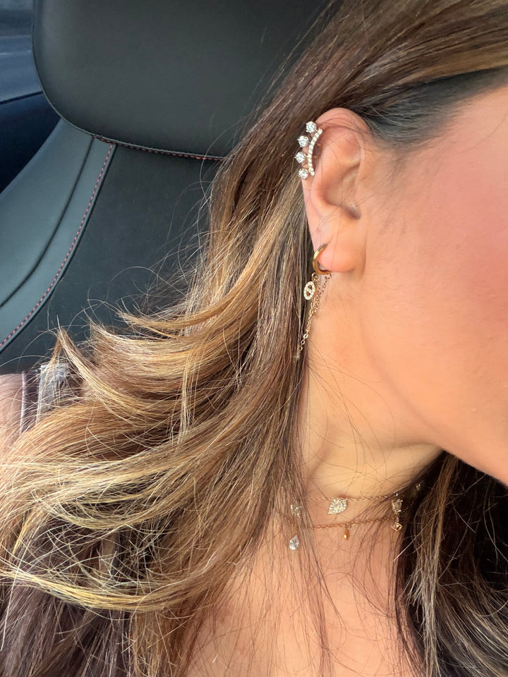 Daisy earrings gold