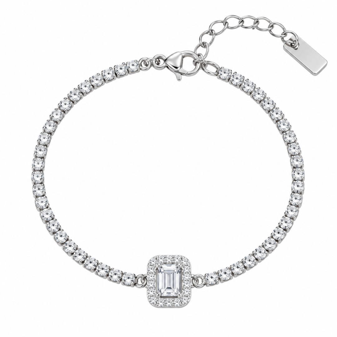 Nihal square bracelet silver