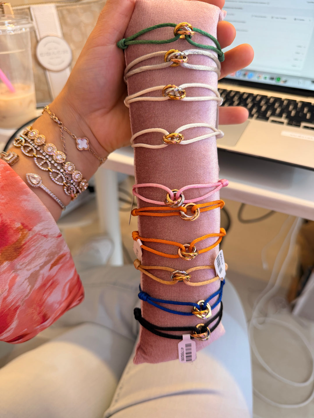 Satin bracelet gold