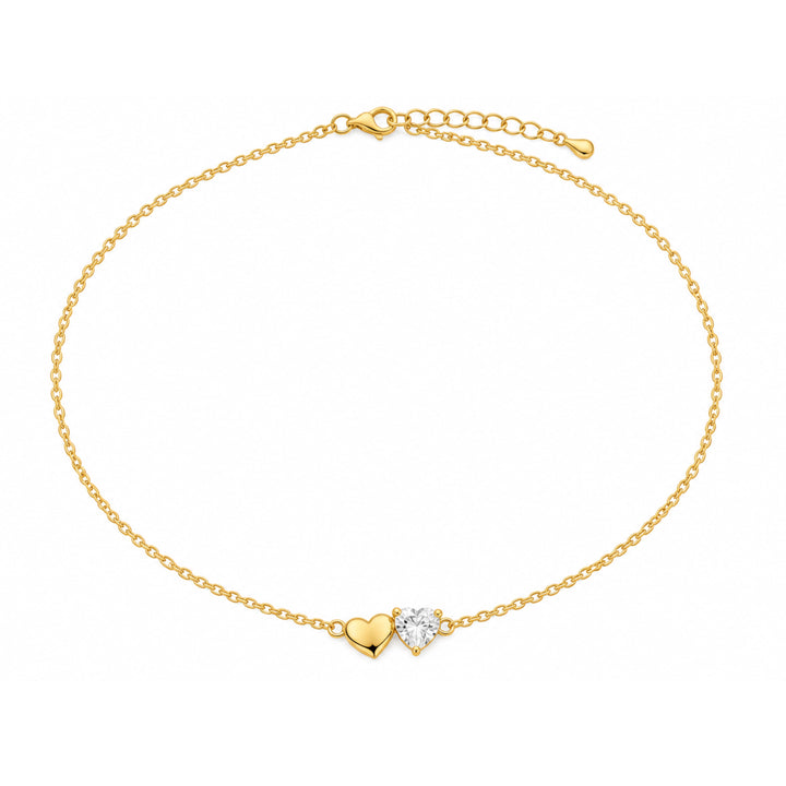 Two heart necklace gold