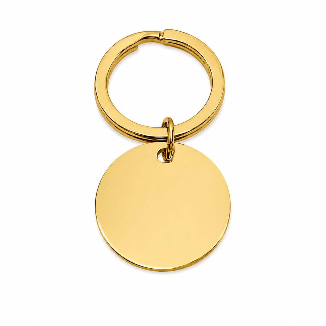 Key chain round - gold