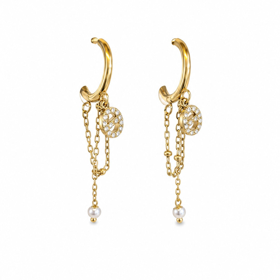 Daisy earrings gold