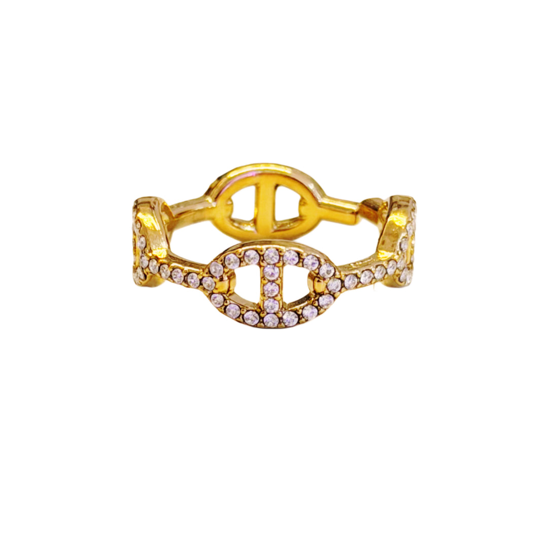 Navy ring - gold