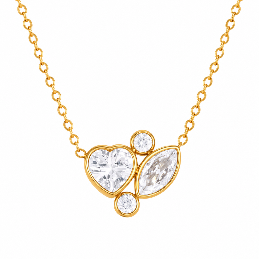 Nella heart necklace gold
