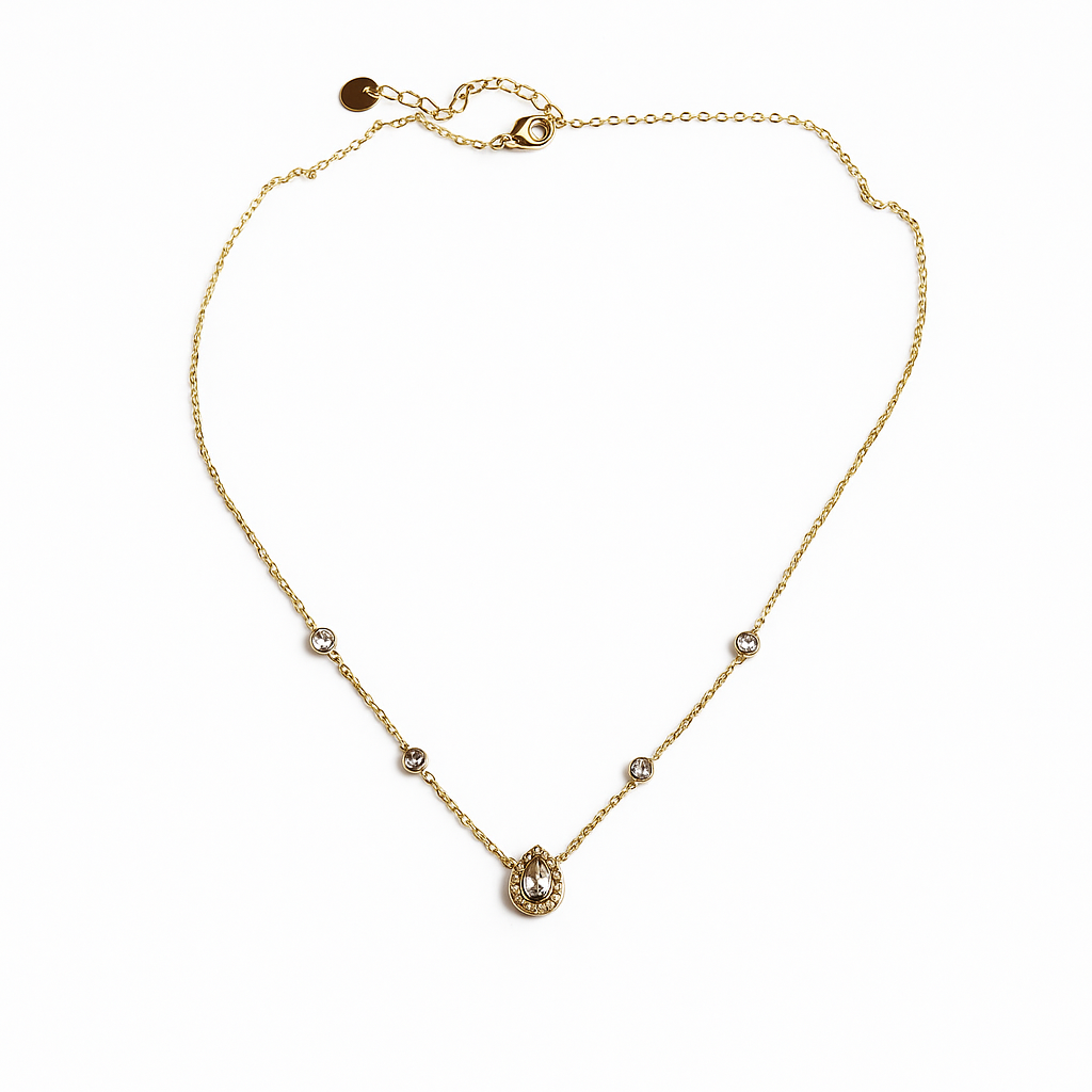 Dina pear necklace - gold